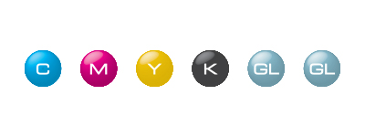 CMYK, Gloss and Gloss ECO-UV ink configuration