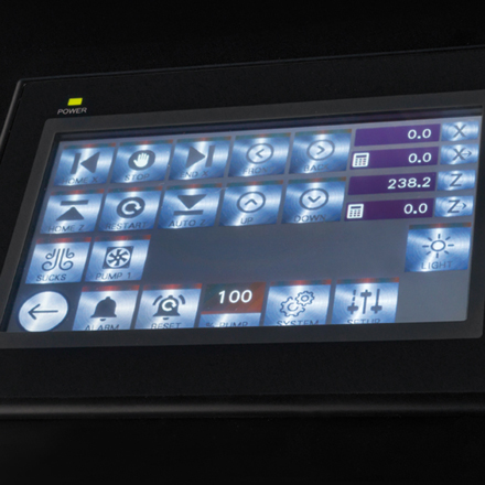 Close-up of the VersaUV S-Series control panel
